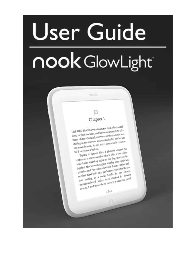 Imagen de la primera página del manual del dispositivo Nook GlowLight