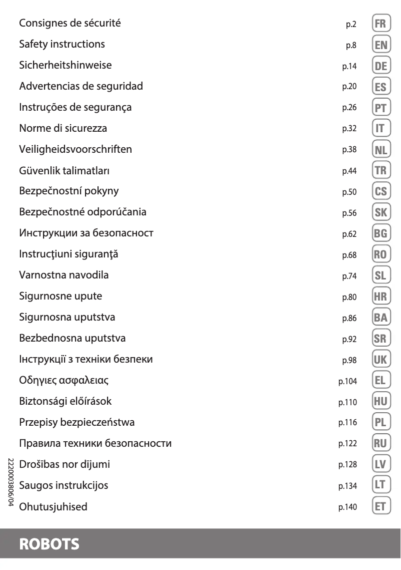 Página nº 1 - Instrucciones de seguridad Rowenta X-plorer Serie 75 RR7687