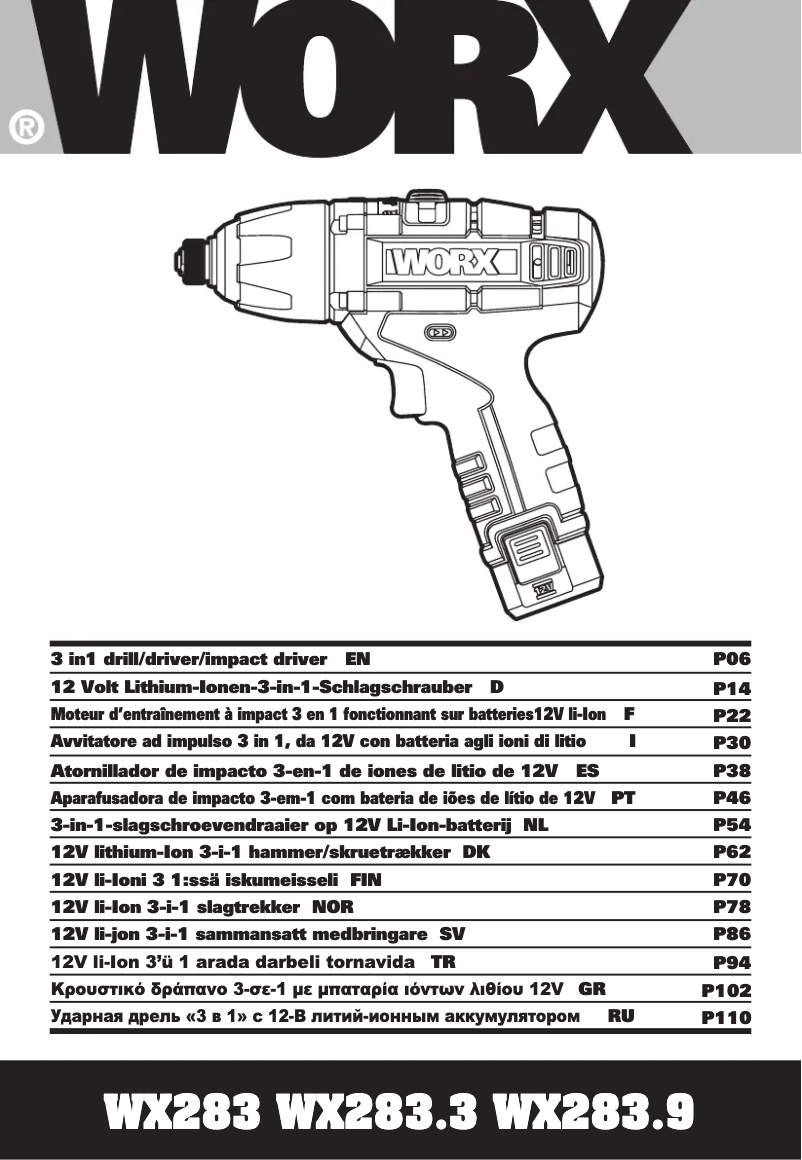 Imagen de la primera página del manual del dispositivo WX283