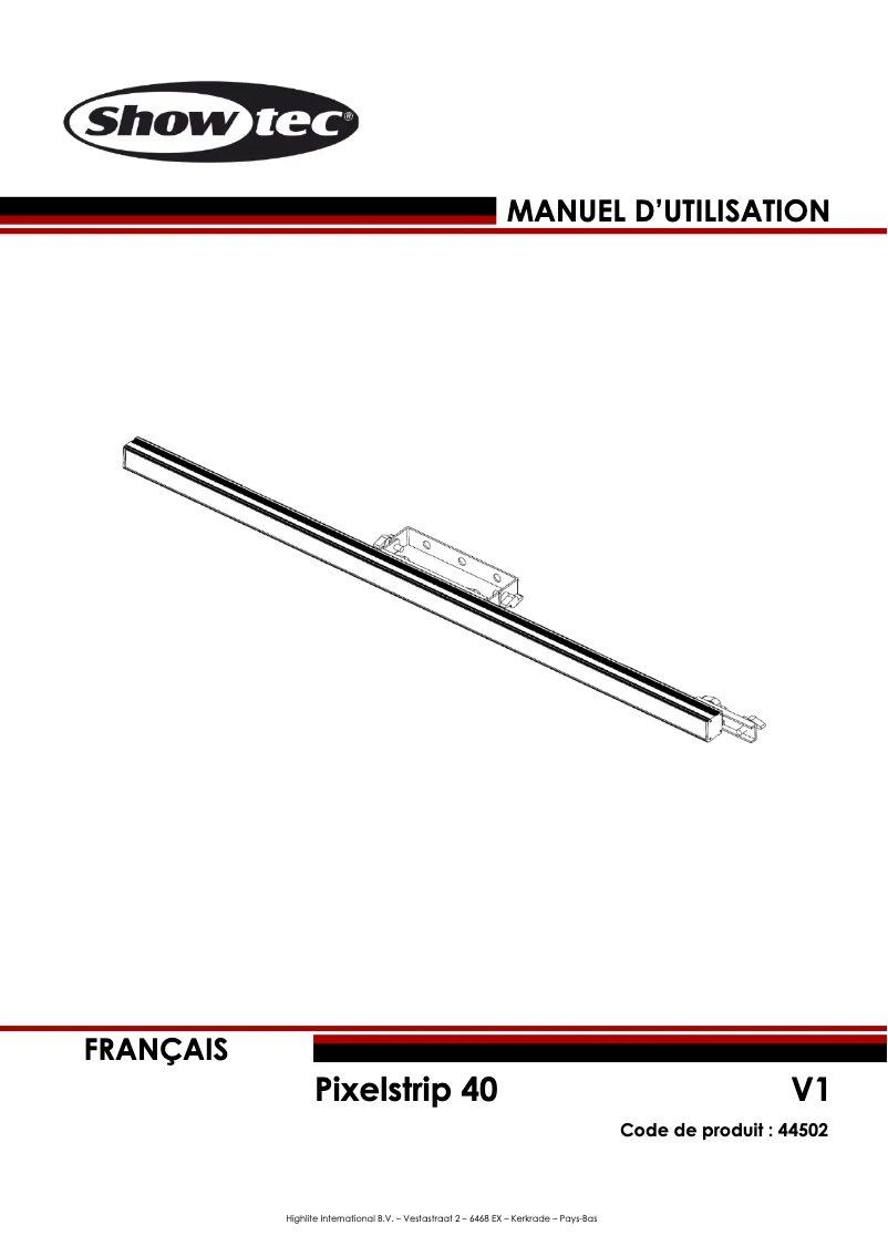 Imagen de la primera página del manual del dispositivo Pixelstrip 40