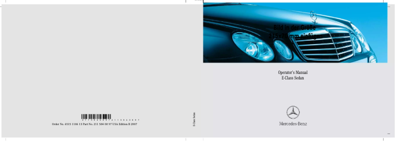 Imagen de la primera página del manual del dispositivo E-Class (2007)