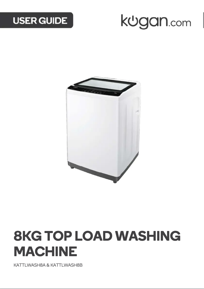 Imagen de la primera página del manual del dispositivo KATTLWASH8B