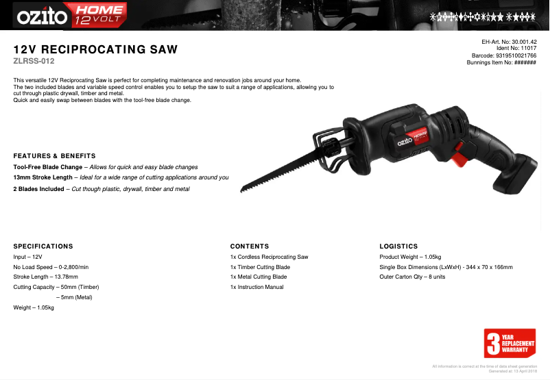 Imagen de la primera página del manual del dispositivo ZLRSS-012