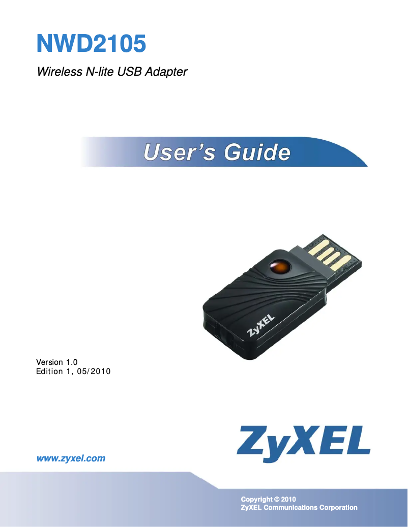 Página 1 del manual Manual de usuario ZyXEL NWD2105