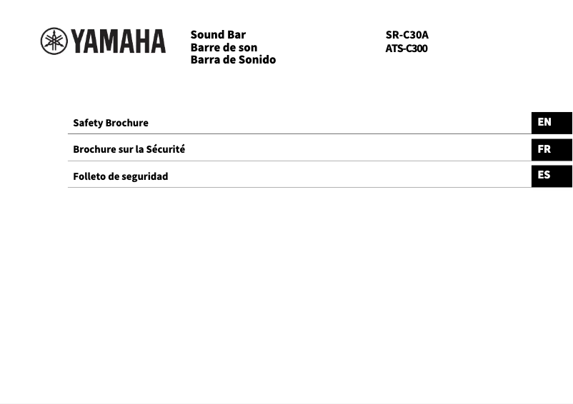 Página 1 del manual Instrucciones de seguridad Yamaha SR-C30A
