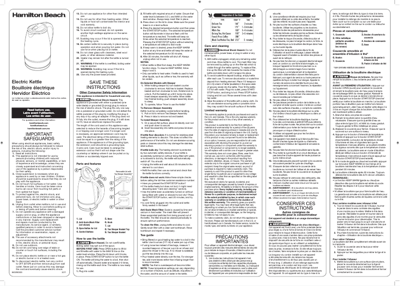 Imagen de la primera página del manual del dispositivo 40942