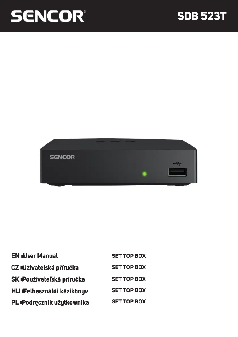 Imagen de la primera página del manual del dispositivo SDB 523T