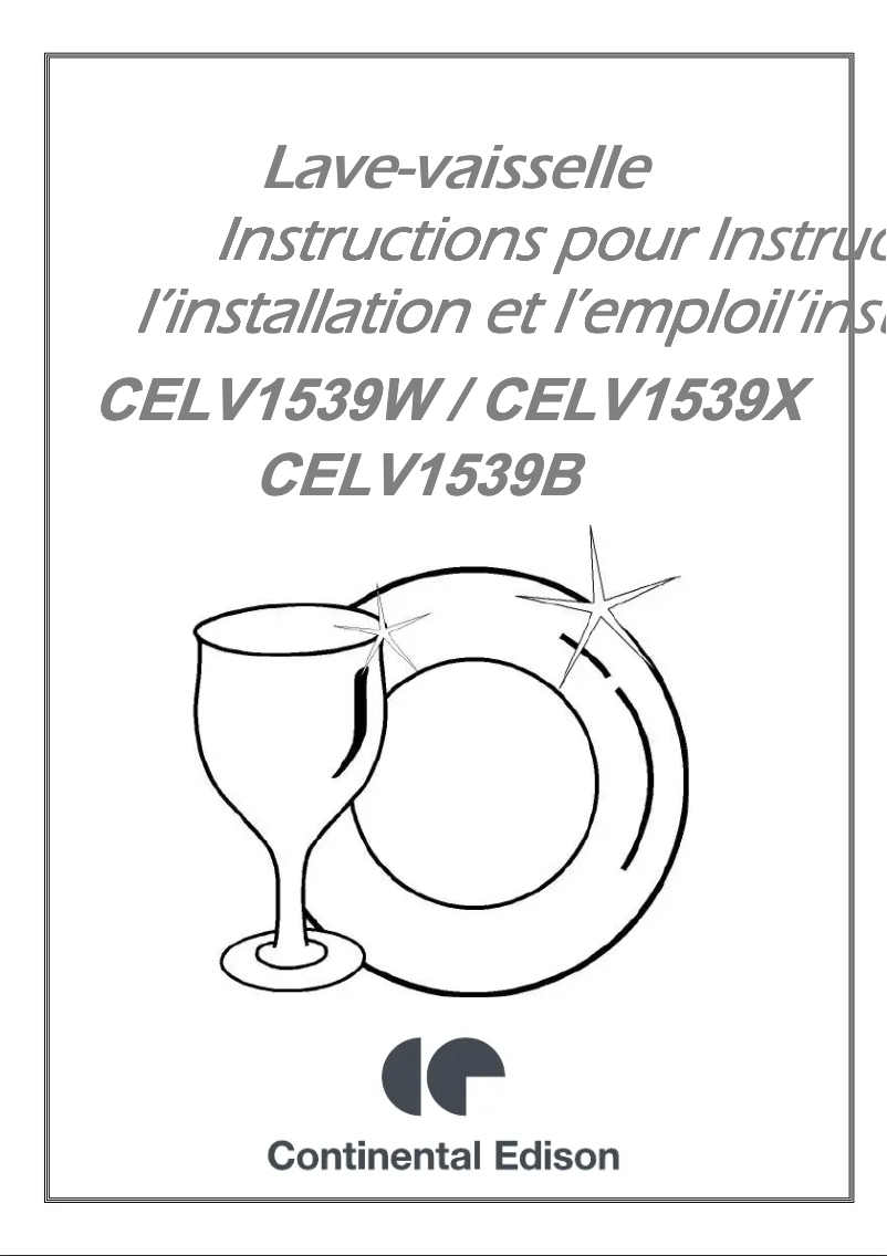 Imagen de la primera página del manual del dispositivo CELV1539W