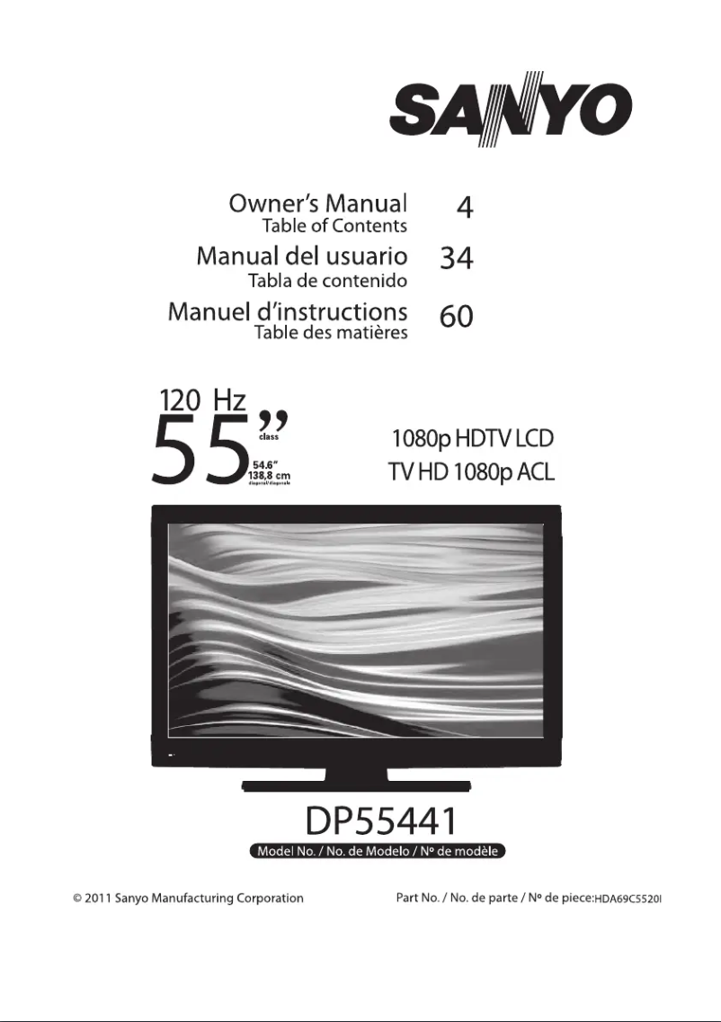 Imagen de la primera página del manual del dispositivo DP55441
