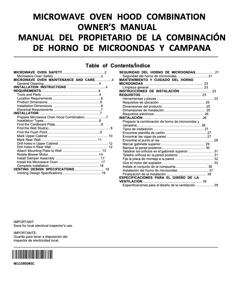 Imagen de la primera página del manual del dispositivo KMMF330PWH