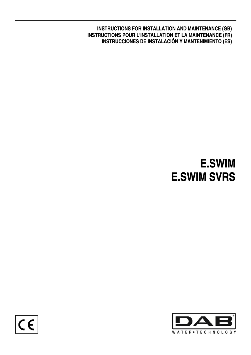 Imagen de la primera página del manual del dispositivo ESwim