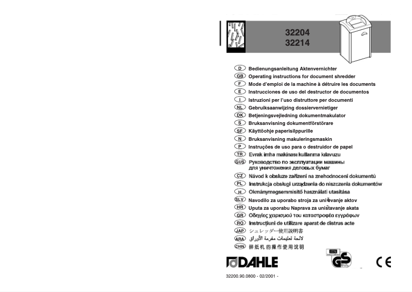 Imagen de la primera página del manual del dispositivo 32204