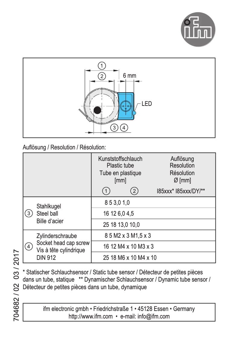 Imagen de la primera página del manual del dispositivo I85002