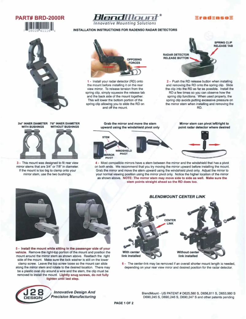 Página 1 del manual Manual de usuario BlendMount BRD-2000R