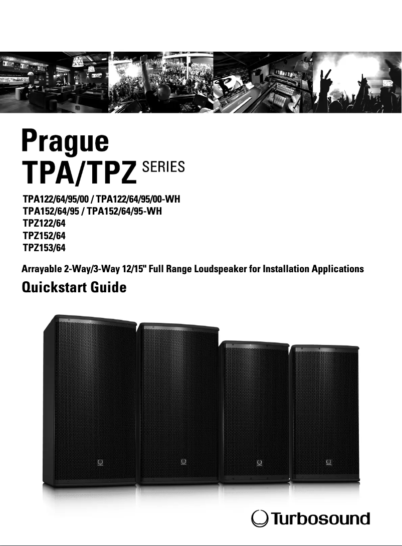 Página 1 del manual Guía de inicio rápido Turbosound Prague TPZ153/64