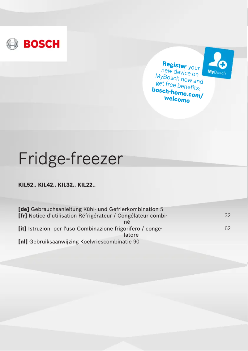 Página nº 1 - Manual de usuario Bosch KIL52AFE0