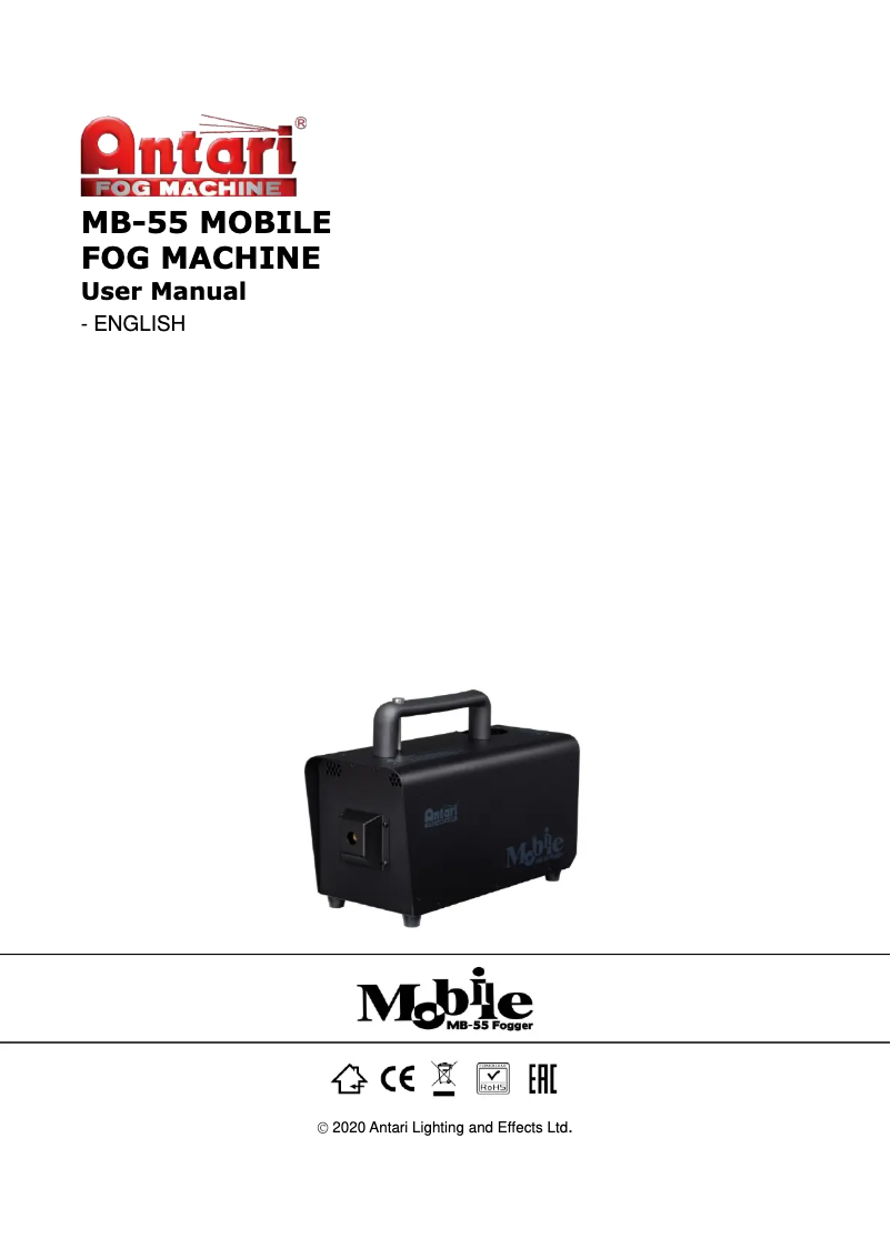 Página 1 del manual Manual de usuario Antari MB-55