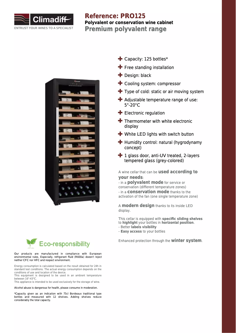 Página 1 del manual Manual de usuario Climadiff PRO125