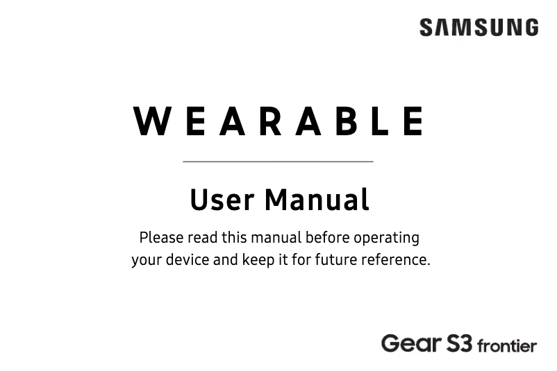 Página 1 del manual Manual de usuario Samsung Gear S3