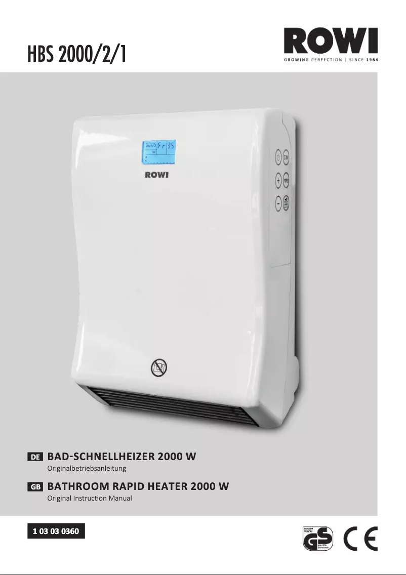 Imagen de la primera página del manual del dispositivo HBS 2000/2/1