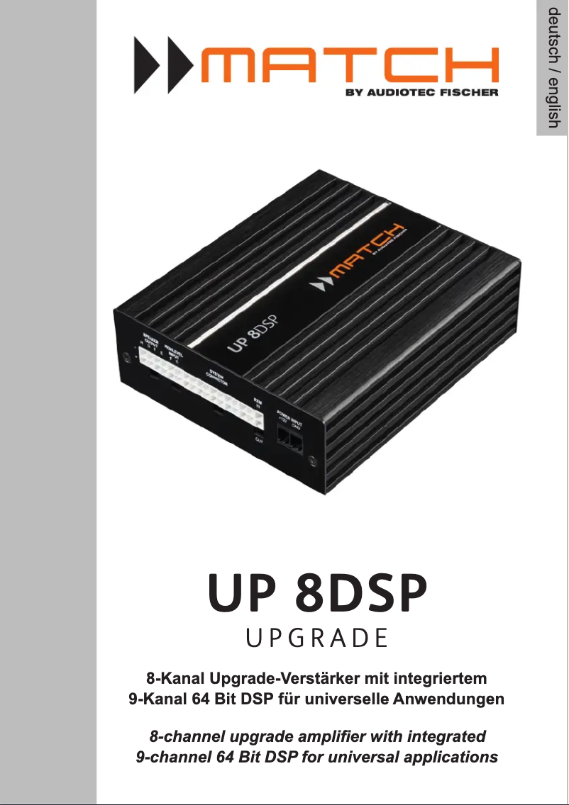 Página 1 del manual Manual de usuario Audiotec Fischer Match UP 8DSP