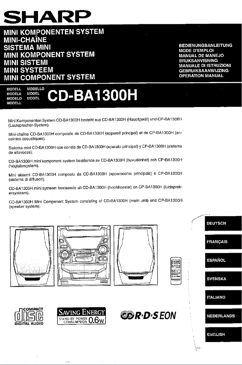 Página 1 del manual Manual de usuario Sharp CD-BA1300