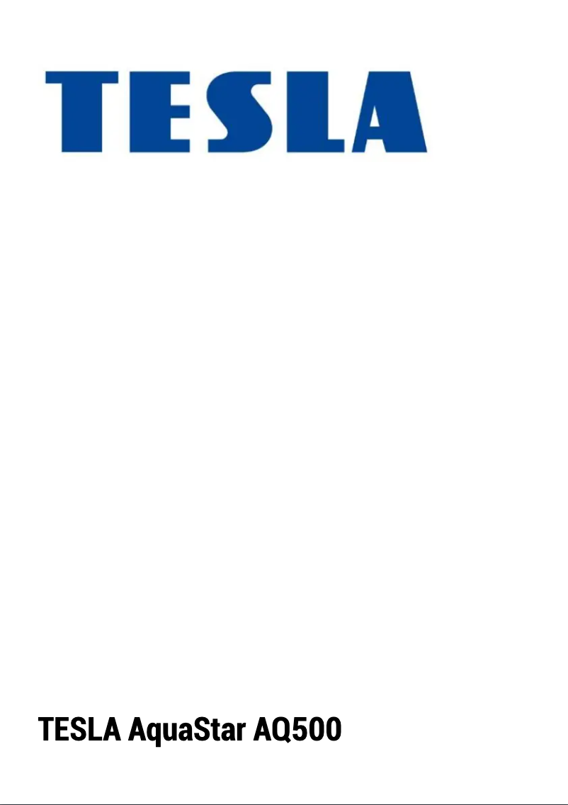 Página 1 del manual Manual de usuario Tesla AquaStar AQ500