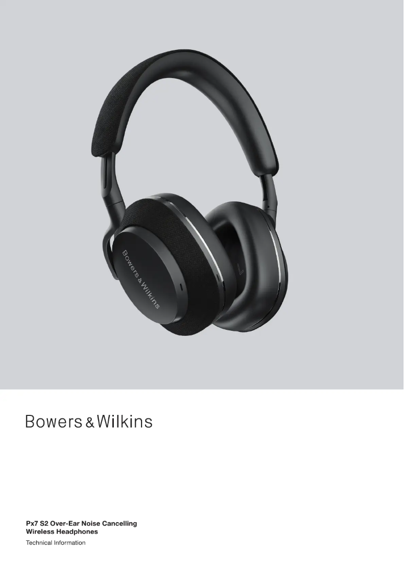 Página 1 del manual Ficha técnica Bowers & Wilkins Px7 S2