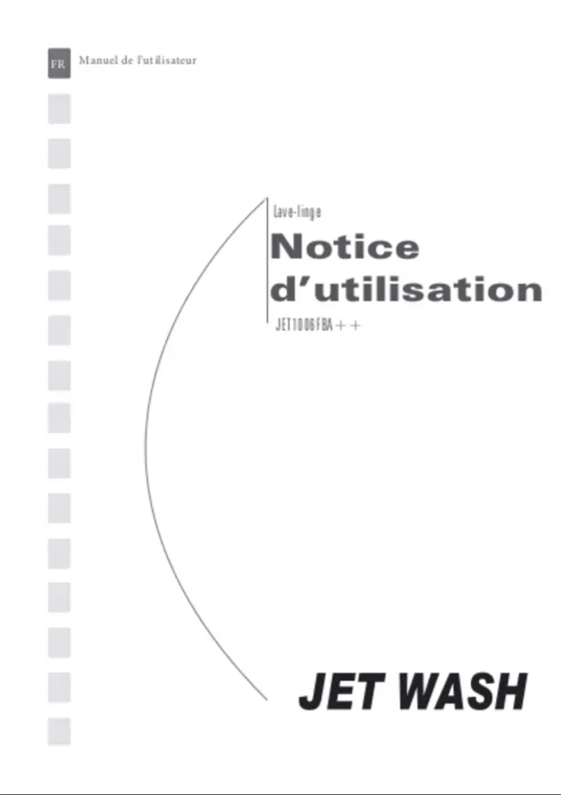 Página 1 del manual Manual de usuario Jet Wash JET1006FBA++