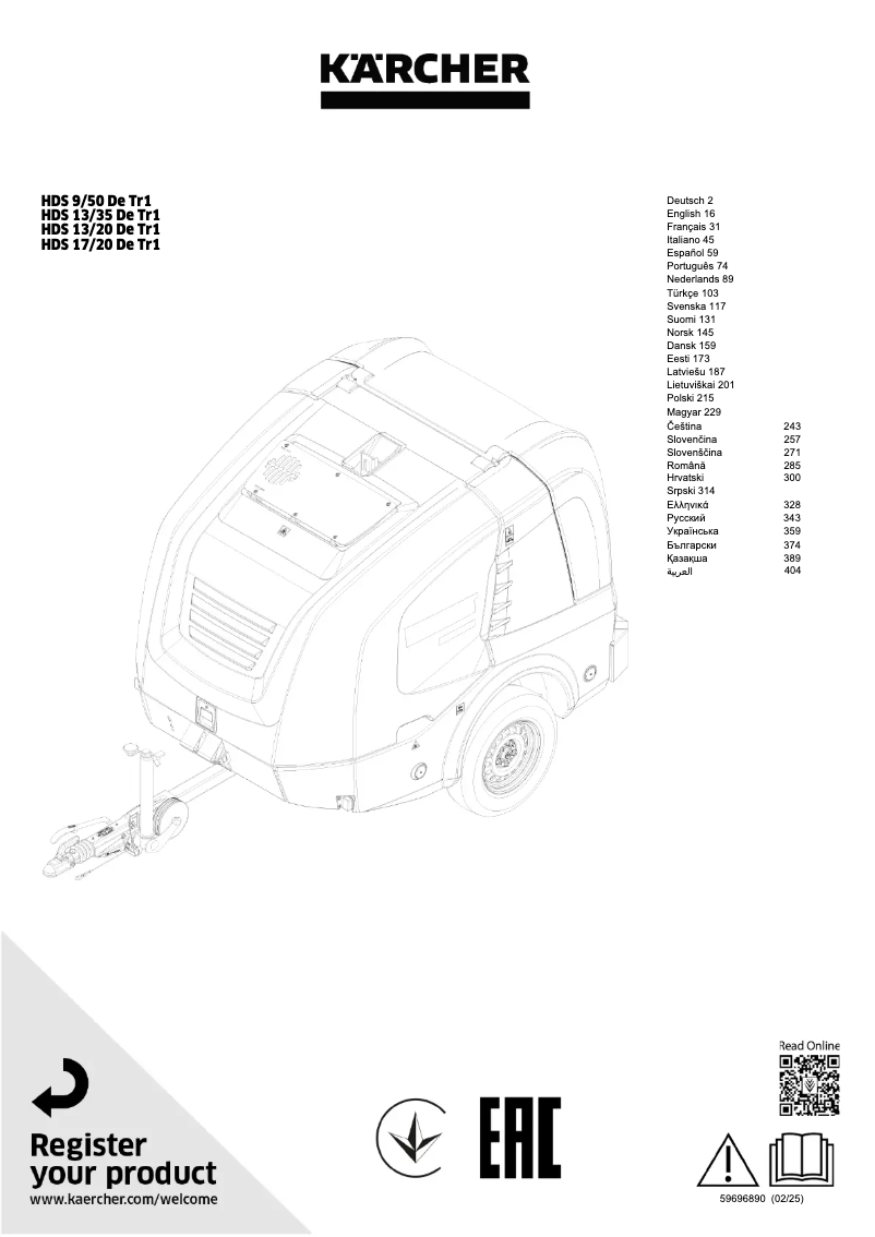 Imagen de la primera página del manual del dispositivo HDS 17/20 De Tr1