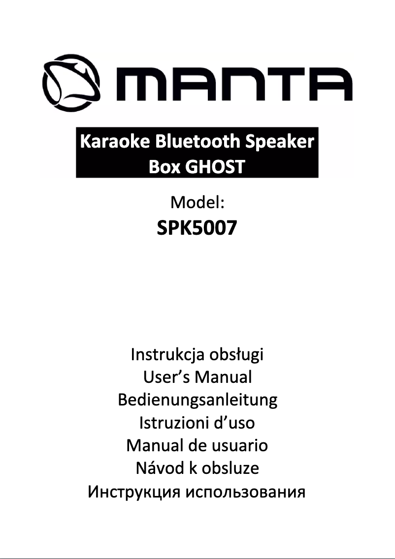 Página nº 1 - Manual de usuario Manta SPK5007