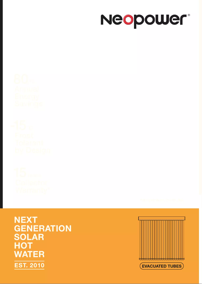 Imagen de la primera página del manual del dispositivo Evacuated Tubes