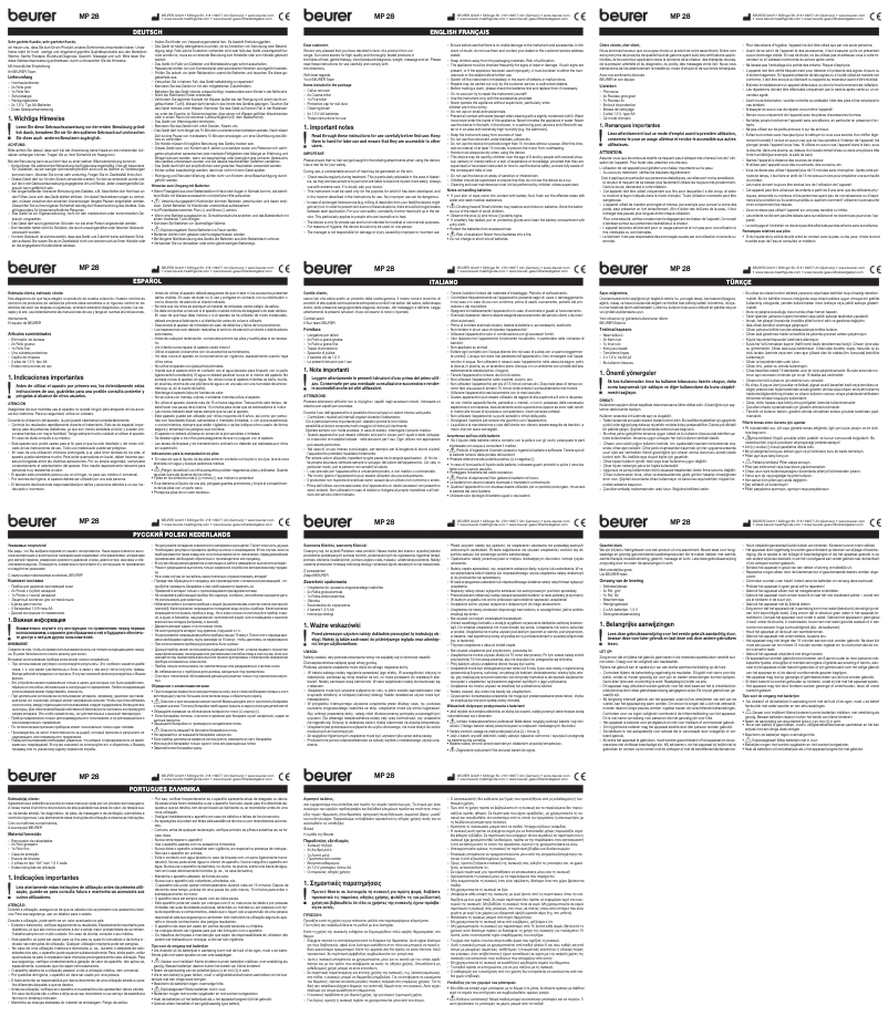 Imagen de la primera página del manual del dispositivo MP 28