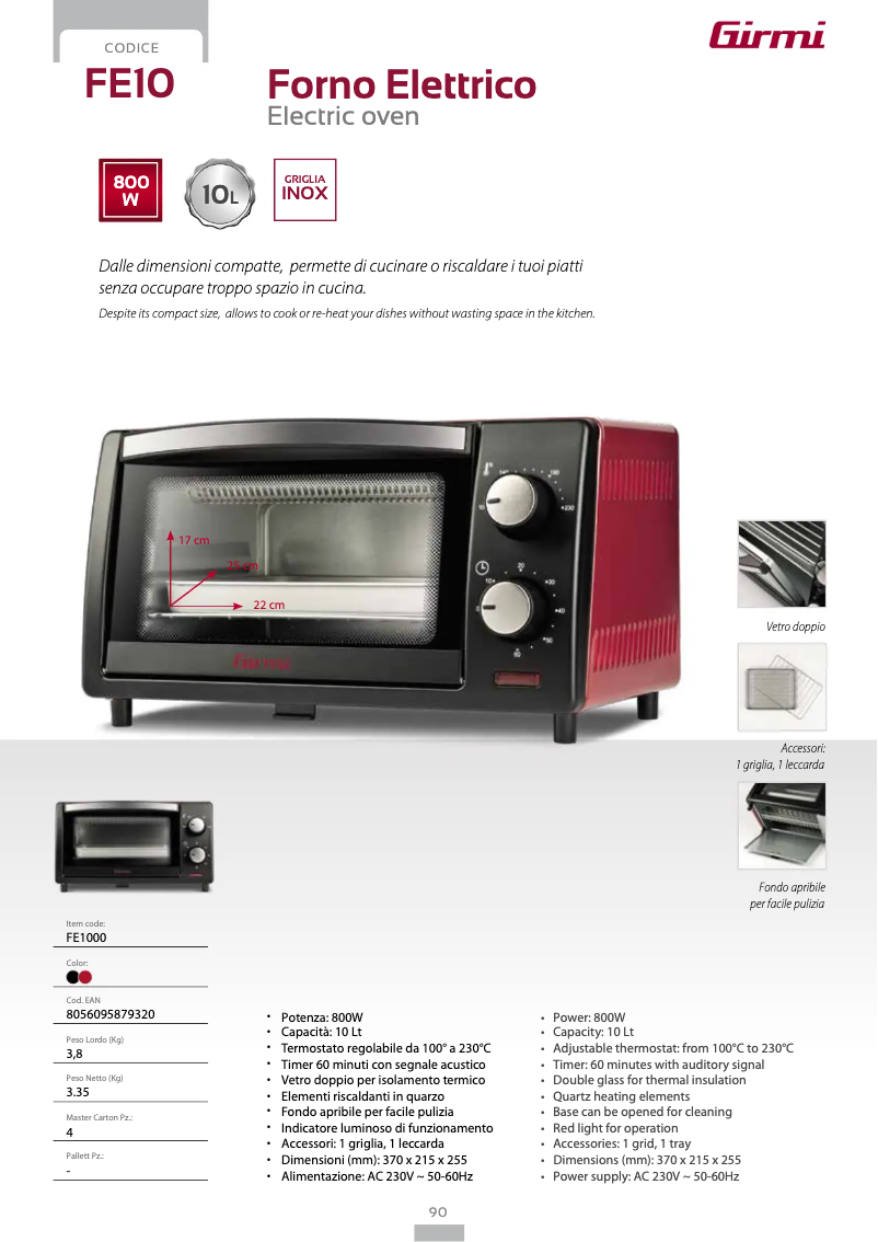 Imagen de la primera página del manual del dispositivo FE10