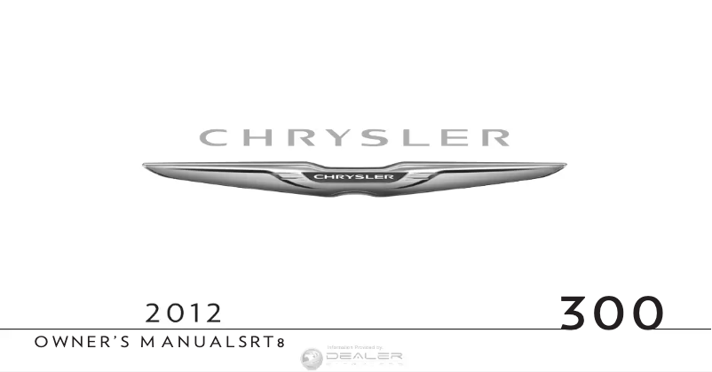 Página 1 del manual Manual de usuario Chrysler 300 SRT8 (2012)