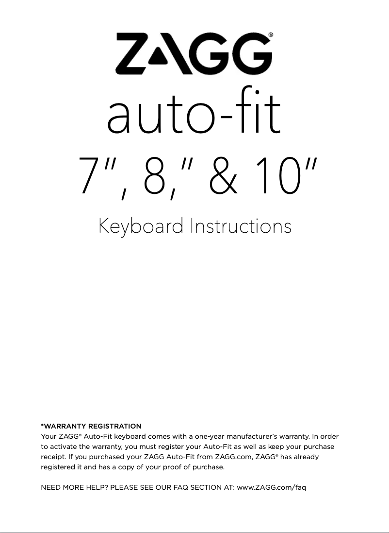 Imagen de la primera página del manual del dispositivo Auto-Fit