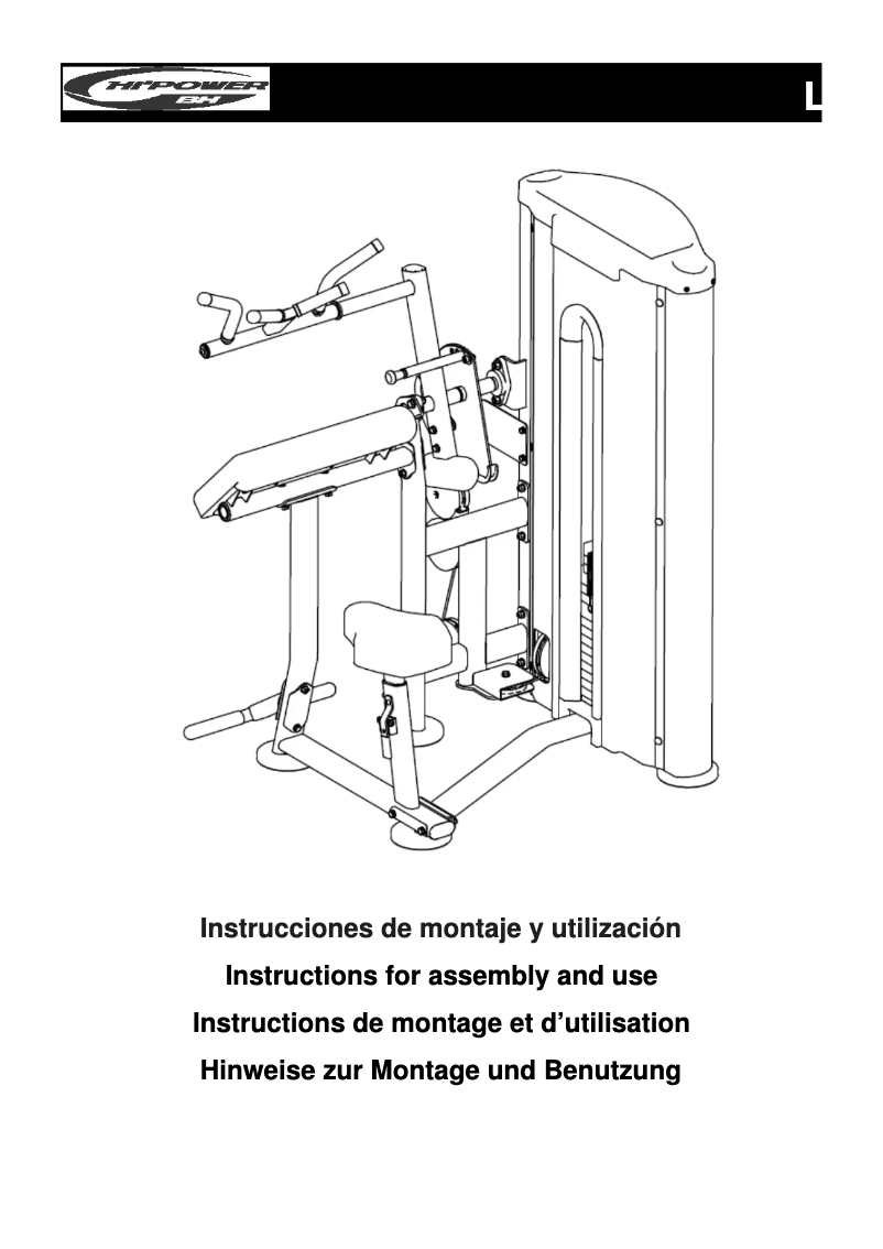 Imagen de la primera página del manual del dispositivo L140