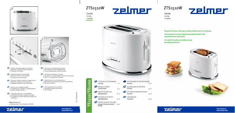 Página 1 del manual Manual de uso y mantenimiento Zelmer ZTS1510W