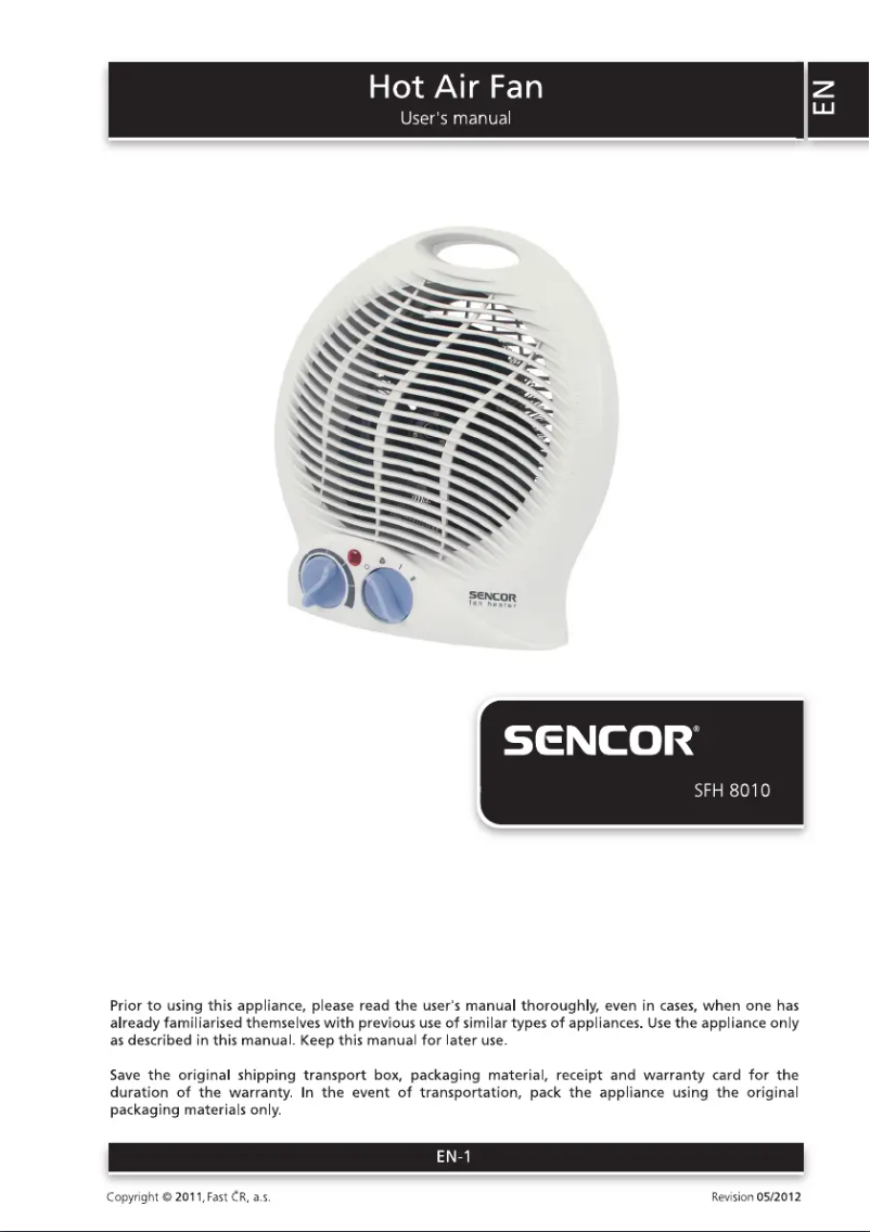 Imagen de la primera página del manual del dispositivo SFH 8010