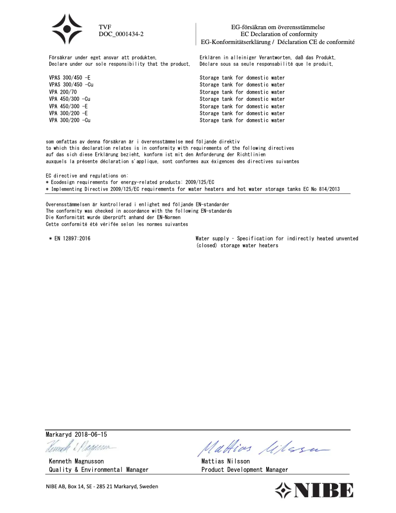 Imagen de la primera página del manual del dispositivo VPAS 300