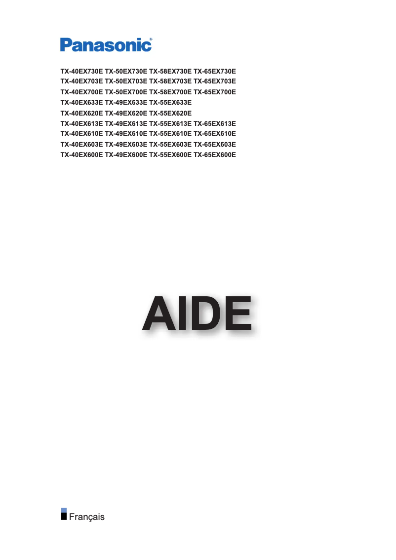 Imagen de la primera página del manual del dispositivo TX-58EX700E