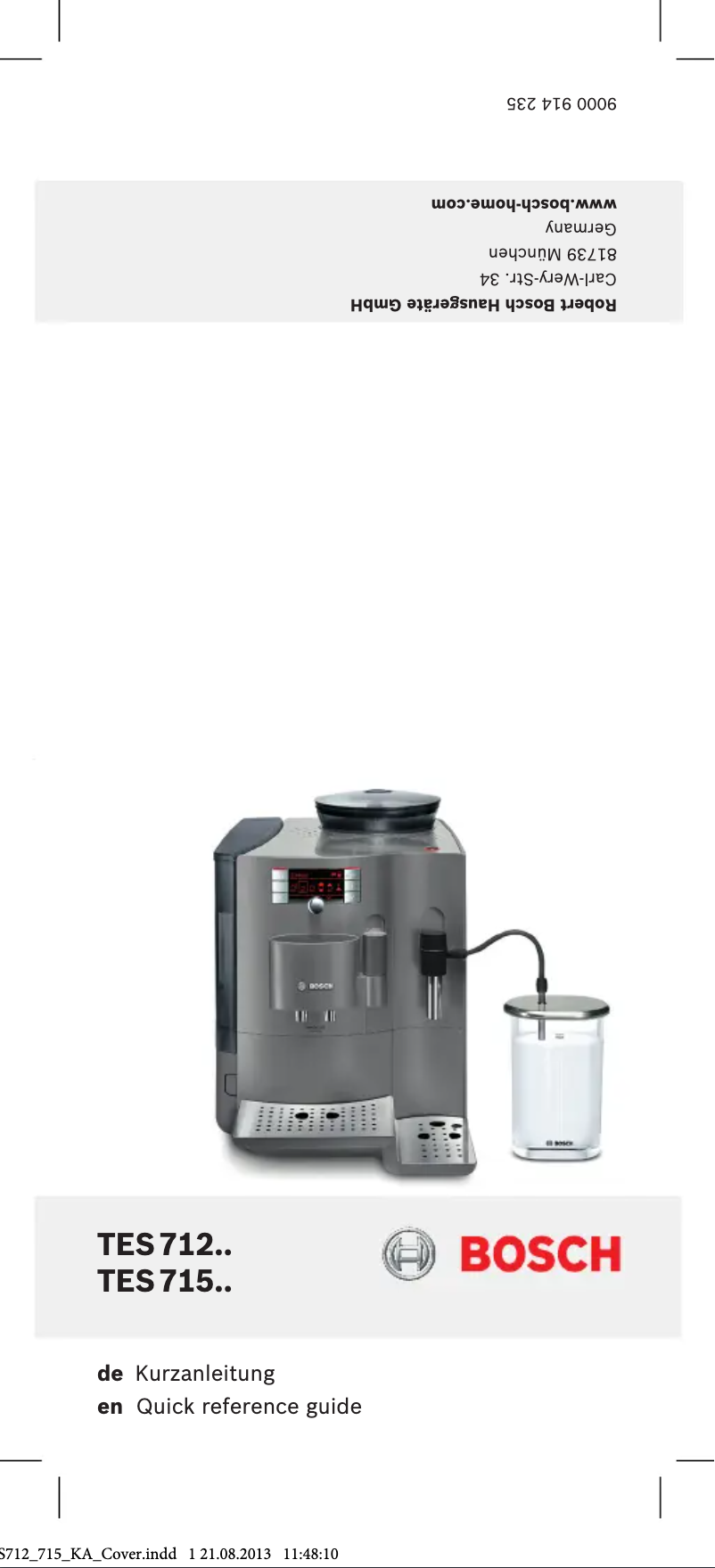 Página 1 del manual Manual de usuario Bosch TES715