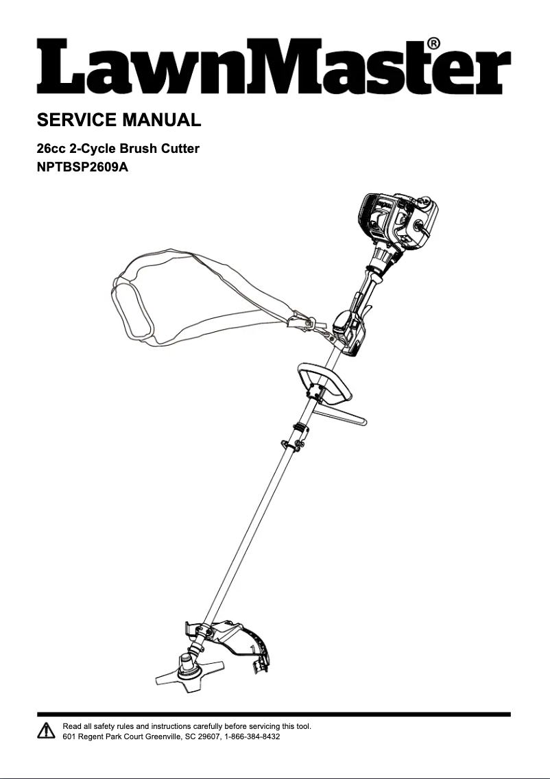 Página nº 1 - Manual de usuario LawnMaster NPTBSP2609A