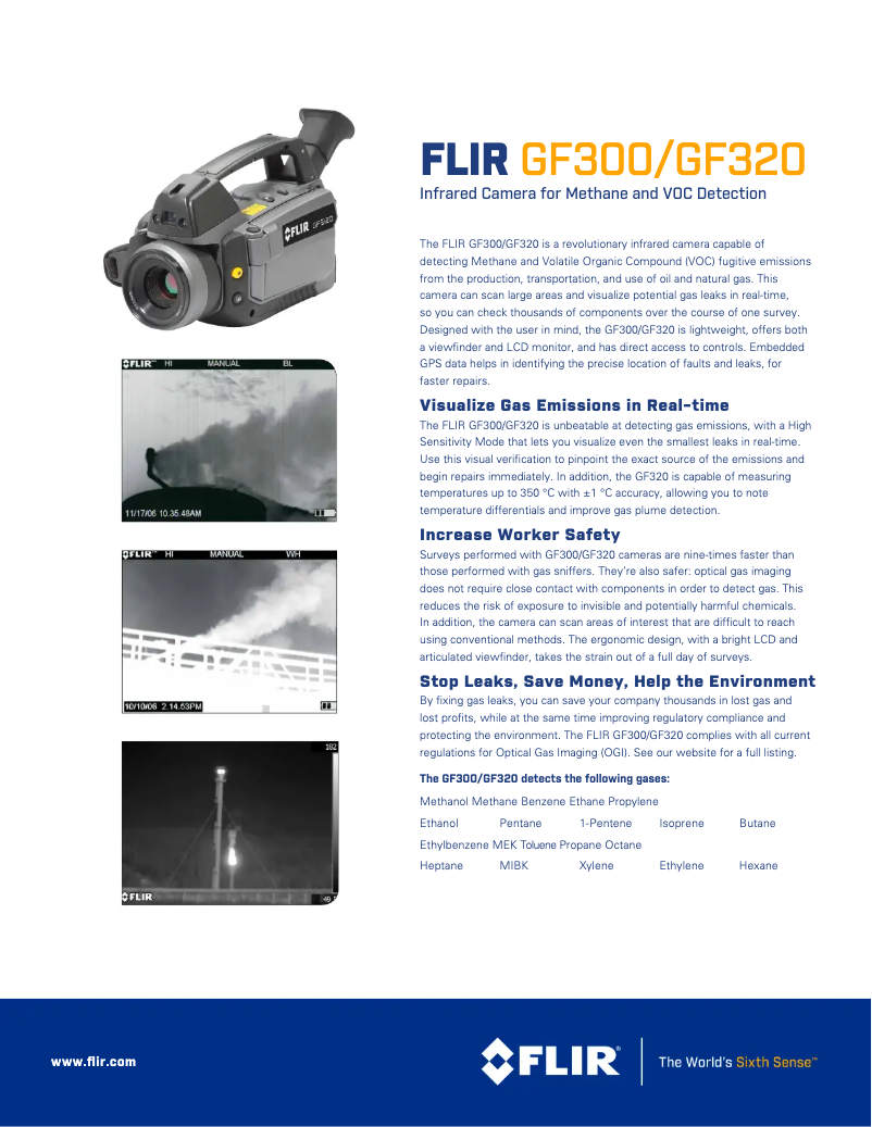 Imagen de la primera página del manual del dispositivo GF320