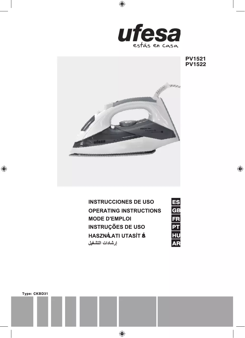 Imagen de la primera página del manual del dispositivo PV1522