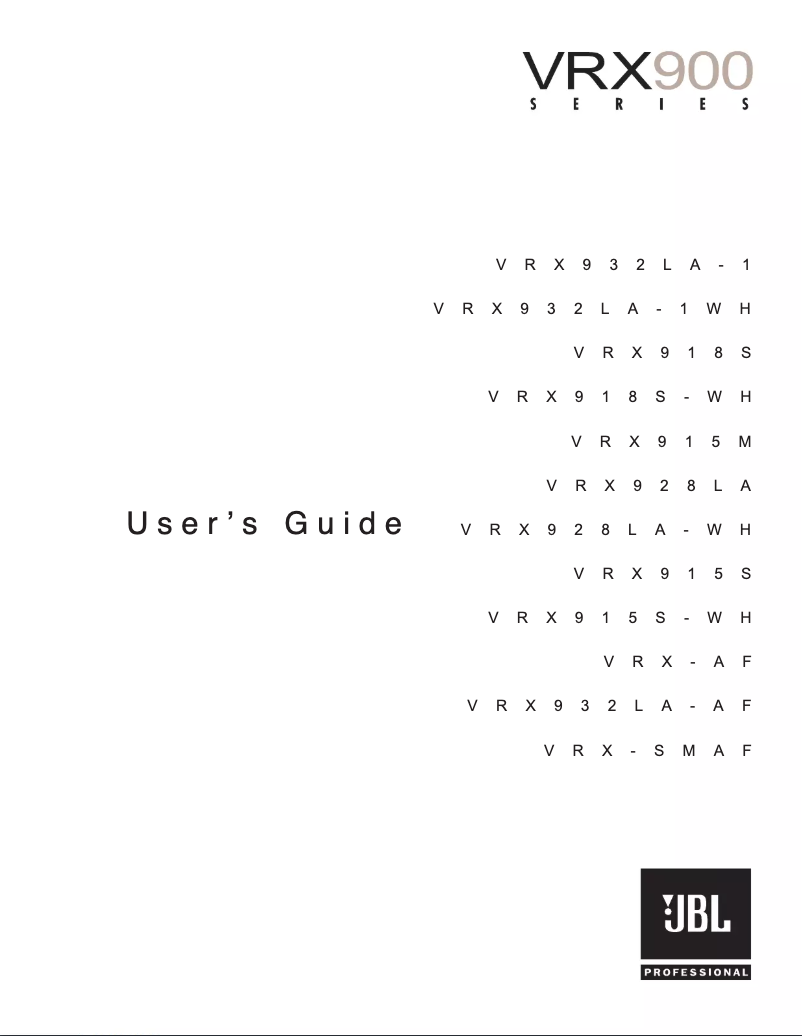 Imagen de la primera página del manual del dispositivo VRX932LA-1