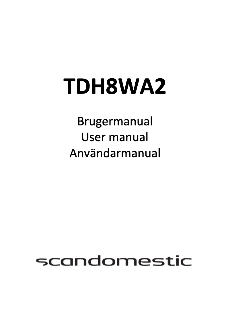 Página 1 del manual Manual de usuario Scandomestic TDH8WA2