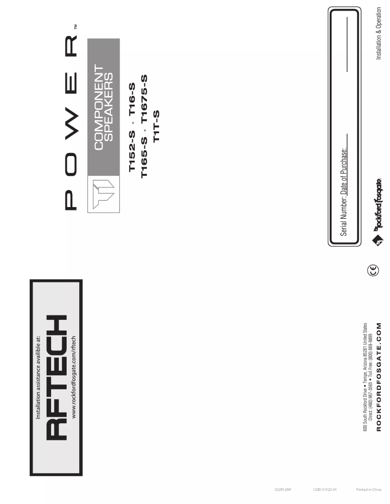 Imagen de la primera página del manual del dispositivo Power T1T-S