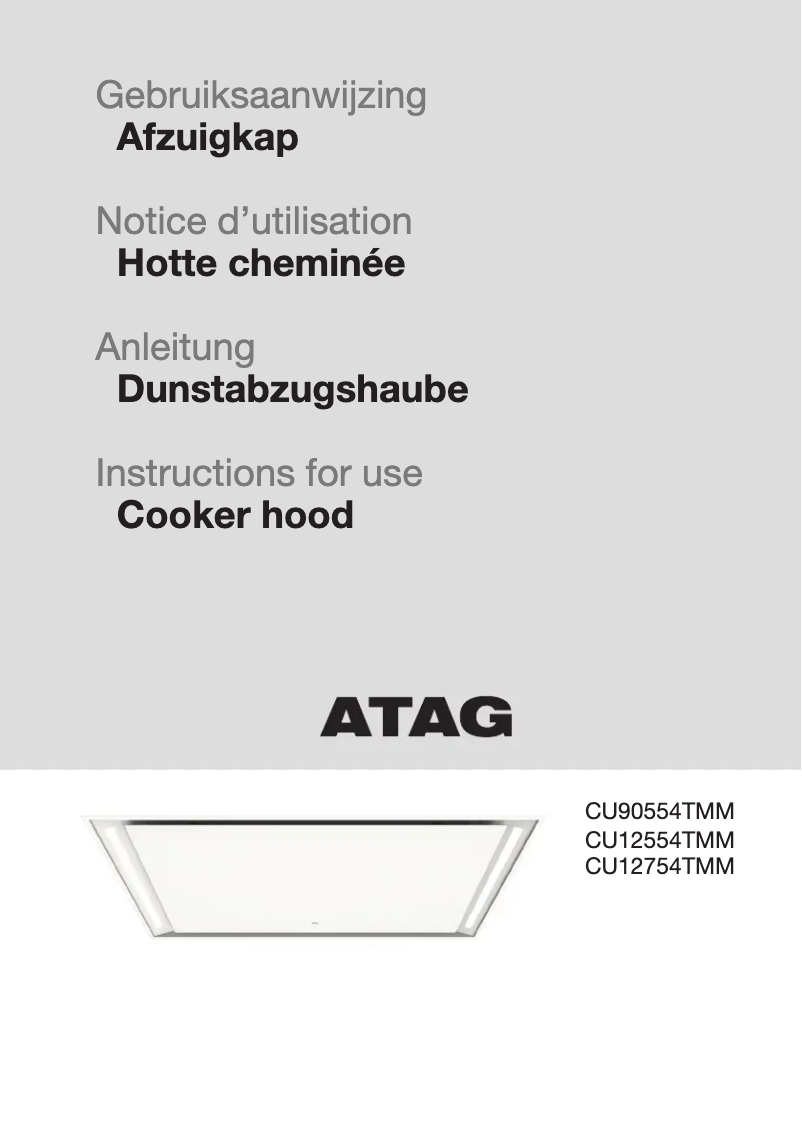 Página 1 del manual Manual de usuario Atag CU12554TMM