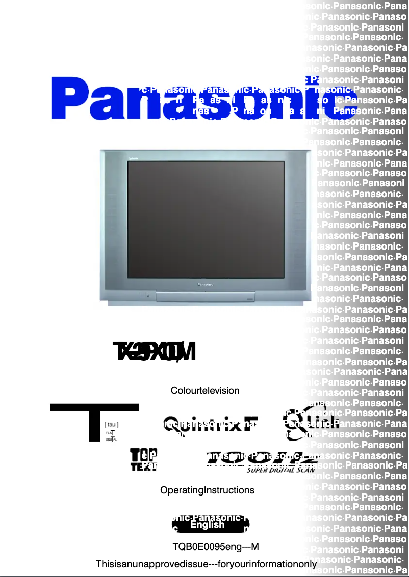 Imagen de la primera página del manual del dispositivo TX-29PX10DM